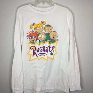 Nickelodeon Rugrats long sleeved 100% cotton t shirt in white, men's size XL.